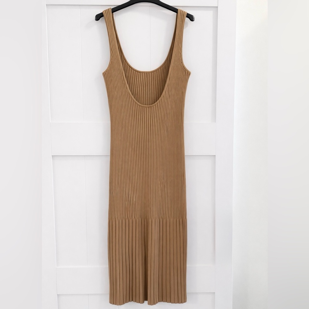 Open Edit Ribbed Midi Knit Stretchy Sweater Tank Dress Women’s Size XL Nordstrom - Picture 4 of 6
